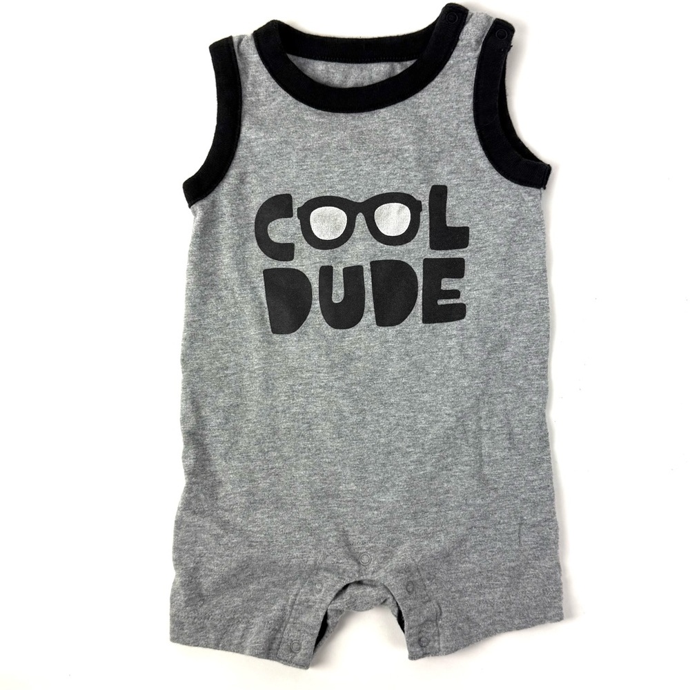 Wonder Nation Gray Cotton Romper